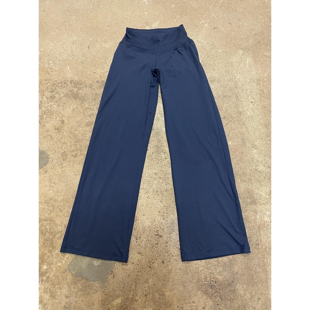 Mizuno Pants Womens XXS Blue Performance Yoga Track High Waist Straight Leg